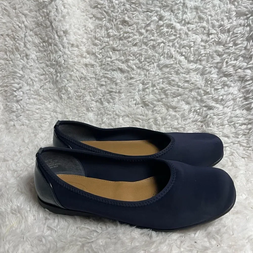 Comfortview Women's Wide Width The Lyra Flat Shoes Navy Size 12M